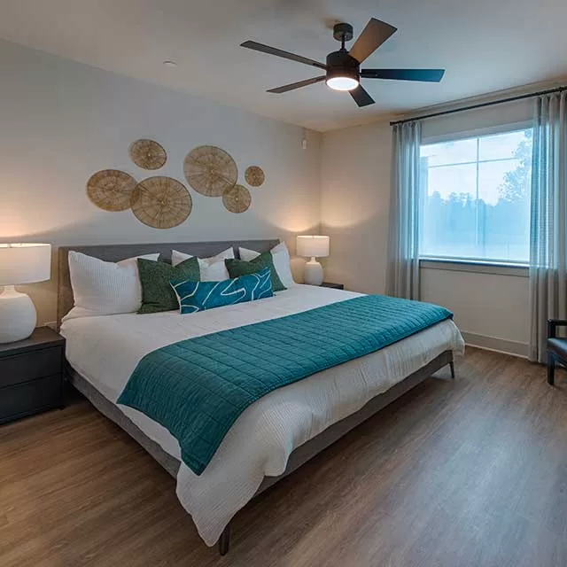 Stylish bedrooms.