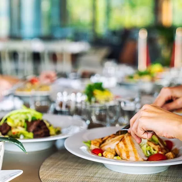 Many nearby dining options.